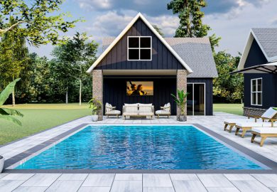 kolam renang sederhana di rumah